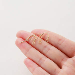 Figure Eight Gold Plated Ear <b>Hooks</b> For <b>Earring</b> Making 14K 18K Brass Jewelry Findings DIY Accessories Yiwu Origin Spring 2023 - Product Image 4