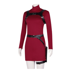 Disfraz de Cosplay de Anime para Adultos, Modelo Red Ada Wong, para <span class=keywords><strong>4</strong></span> Personas, Material de Poliéster, Vestidos para Mujeres, Fiestas de Halloween, Venta al Por Mayor - Product Image 4