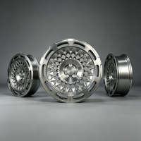 Jantes forgées 6061 T6 en maille nid d'abeille rétro argent brossé à large rebord extérieur 18 19 20 pouces 5x112 5x120 pour BMW E90 Benz W211 VW Golf