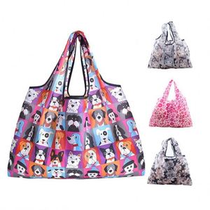 Large Capacity Cartoon Printing Superet Eco-Friendly Reusable Waterproof <b>Folding</b> Shopping Tote Bag Customized - Product Image 1