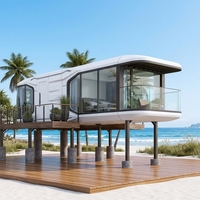 Maison mobile en aluminium de type capsule spatiale avec chambre à coucher, design moderne et écologique, vente directe d'usine Steel Bull