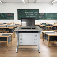 Bureau d'ordinateur étudiant de haute qualité pour salle d'ordinateurs en classe Design rabattable avec écran LCD caché
