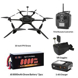 Dron FPV de 10 pulgadas y 6 ejes para traslación, modelo de aeronave con capacidad de carga de 4 kg, transmisión de mapa de 5.8G 3W, Guangdong - Product Image 6