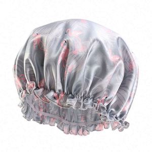Wholesale Adults Turban Elastic Adjustable Night Sleep Hat Image <b>Style</b> Satin Silky Unisex Hair Bonnet <b>Head</b> Wrap Floral Pattern - Product Image 4