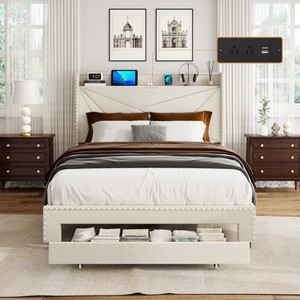 Letto Moderno di Lusso Professionale con Doppi Cassetti <span class=keywords><strong>e</strong></span> Hub USB Integrato, con Testiera Regolabile per Hotel - Product Image 2