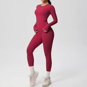 Conjunto Deportivo de 2 Piezas para Yoga, Talla Europea 7, Ropa de Gimnasio Personalizada para Mujer, Conjunto Deportivo de Manga Larga para Mujer - Product Image 3