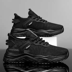 Zapatillas Deportivas de Lona con Cordones para Hombre, Transpirables, Cómodas, Antideslizantes, Resistentes al Desgaste, con Malla Hueca, para Otoño e Invierno - Product Image 5