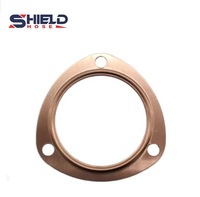 SHIELD Vente en gros de collecteurs d'échappement en cuivre de 2-1/2 pouces, 3 pouces, 3-1/2 pouces, joints réutilisables SBC BBC 302 350 454 383