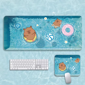 Alfombrilla de Ratón con Dibujos Animados de Animales Pequeños Nadando, Alfombrilla de Ratón con Temática de Piscina de Verano - Product Image 6