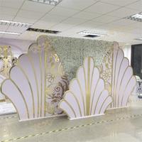 Stand Backdrop PVC Putih Mewah Tahan Lama, Portable, Elegan untuk Dekorasi Panggung Pernikahan, Dekorasi Acara, Dijual