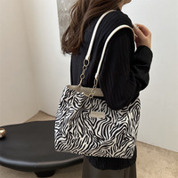 Sac fourre-tout vintage coréen style preppy pour femme avec fermeture éclair – Collection été 2026