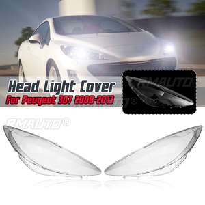 2 Piezas de Cubiertas para Faros Delanteros de Coche, Carcasas para Lentes de Faros Delanteros para Peugeot 307 2008 2009 2010 2011 2012 2013 - Product Image 1