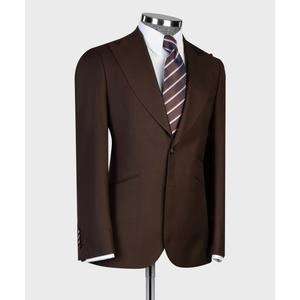 <span class=keywords><strong>Costume</strong></span> personnalisé en <span class=keywords><strong>chocolat</strong></span> à revers et demi-toile à simple boutonnage pour hommes, 3 pièces, blazer, <span class=keywords><strong>gilet</strong></span>, pantalon, <span class=keywords><strong>costume</strong></span> d'affaires formel - Product Image 2