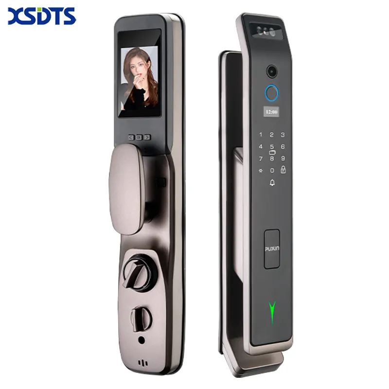 XSDTSQ26Sスマートドアロック3D顔認識亜鉛合金ビデオインターホン機能付き