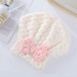 Bonnet de bain absorbant et épaissi en polaire corail avec logo personnalisé, motif nuage, pour séchage rapide des cheveux, style princesse, mignon - Product Image 3
