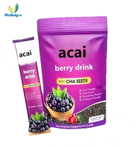 Bebida en Polvo de Acai Berry con Semillas de Chía, Fresa y Arándano para Energía Natural e Hidratación de la Piel - Product Image 1