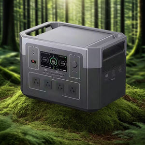 Station d'alimentation portable 2000W LiFePo4, générateur solaire, batterie lithium, prises AC/DC, prise allume-cigare - Product Image 2