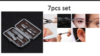 Kit d'outils de manucure en acier inoxydable, 14 pièces/lot, coupe-ongles, pinces, cure-oreilles, ensemble d'outils avec sac en PU