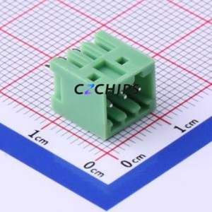 KF2EDGV-2.54-3P Plug-in Terminal Block Through hole,P=2.54mm Connector Board-to-Board / Socket - Closed 1x3P 2.54mm Green - Product Image 1