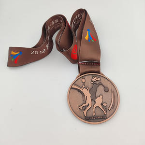 Medali kuningan cetak kustom 2 inci medali emas pemenang penghargaan kompetisi olahraga Logo pesta Model logam - Product Image 2