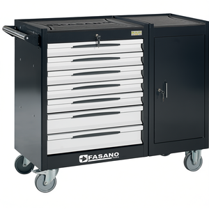 Fasano Tools 7 <b>Drawer</b> Rolling Tool Cabinet With Lock And Door For <b>Workshop</b> Use - Product Image 2
