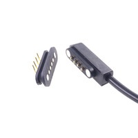 Alta corriente 2A fuerte magnético 4 pines resorte Pogo Pin conectores magnéticos 2,54mm paso acoplamiento Usb Cable conector