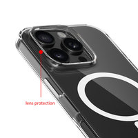 Pour iPhone 16 Pro Max coque de téléphone haute qualité HD Transparent coque de téléphone magnétique intégrée pour iPhone 15 14 13 Pro Max 15 Plus