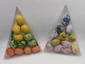 Hängendes 4cm Osterei mit Muster, 12 Stück in einer Box - Product Image 1