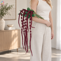 Kunstmatige hangende amarantushaan, nep amarant bloemstengel voor bruiloft, huisdecoratie, groothandel