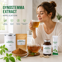 Extrait de Gynostemma Pentaphyllum LongBio en poudre 20%-98% Gypenosides, extrait de feuille de Jiaogulan pour complément alimentaire, matière première