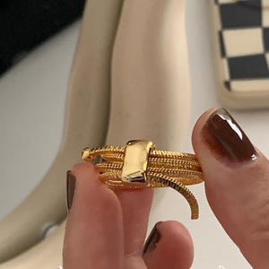 Anneaux multi-couches doux et creux réglables pour femmes, bijoux tendance minimalistes - Product Image 4