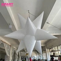 Décorations de fête LED allumant des étoiles gonflables pour les affichages intérieurs