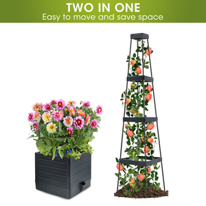 Jardinera Gris Resistente al Sol, Modelo 2026, Ideal para Balcón y Patio - Product Image 6