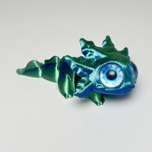 Jouet d'animaux imprimés en 3D, modèle de caméléon unisexe avec des yeux réalistes, en plastique, pour enfants # 39 ; Ornement décoratif animalier - Product Image 6