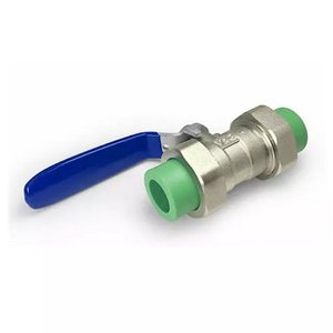 Long-lasting High Quality DN20-63 Customized PPR Double Union Brass Ball Stop Cock Infusion Valve