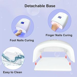 Lampe à ongles UV sans fil 66W rechargeable, sécheuse à ongles LED avec 5 minuteurs pour ongles en gel - Product Image 5