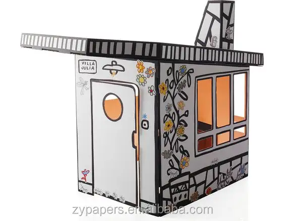 Casa de bonecas de papel dobrável, casa de bonecas de papel de diy