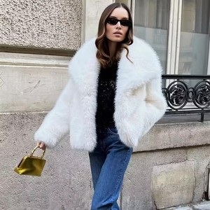 Cappotto Invernale da Donna in Pelliccia con Ampio Risvolto, Maglia Corta in <span class=keywords><strong>Visone</strong></span>, Taglie Forti, Stile Europeo Americano - Product Image 1