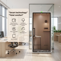 Cabine de bureau insonorisée avec structure en aluminium durable, écologique, cabines acoustiques pour espace de travail ouvert