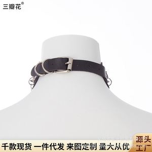 Juguetes sexuales para adultos, collares de cuero estilo punk para el cuidado de la salud sexual en pareja, gargantillas, collares de sujeción, juguetes de tracción, venta directa de fábrica - Product Image 2