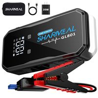 Stock US SHARMEAL 3 en 1 20000mAh Démarreur de Batterie de Voiture Portable 12V avec Power Bank et Chargeur de Batterie