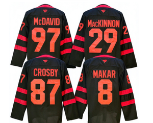 Maillot de Hockey sur Glace de l'Équipe Nationale du Canada 2025 – Édition Face-Off des Nations – McDavid 97, Mackinnon 29, Crosby 87, Makar 8 – Uniforme de Hockey Brodé - Product Image 1