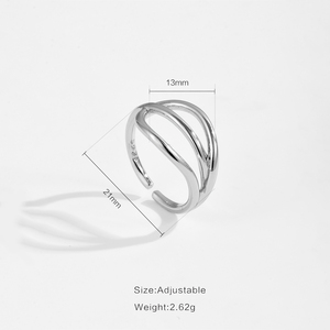 Anillos de Cobre Hipoalergénicos de Triple Capa Chapados en Oro Estilo Punk FUAMAY, Anillos de Latón Unisex para Hombre/Mujer, Bague Famme - Product Image 5