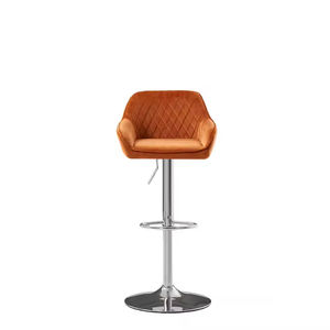 Tabourets de bar modernes de luxe de haute qualité, tabourets de comptoir de style nordique en cuir PU, meubles pour restaurant et café - Product Image 6
