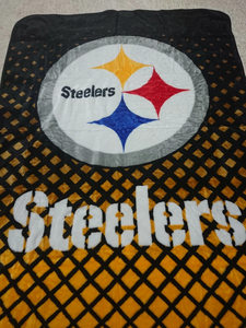 Özel Pittsburgh Steelers Battaniyesi Kare Baskılı Flanel Bebek Battaniyesi Öğle Arası Kanepe Yatak Örtüsü Futbol 32 Takım - Product Image 3