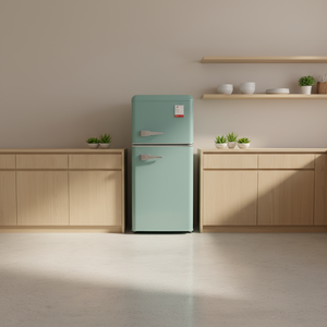 Réfrigérateur rétro pour usage commercial hôtelier OEM/ODM, dégivrage manuel, refroidissement direct, <span class=keywords><strong>encastrable</strong></span>, en plastique, <span class=keywords><strong>double</strong></span> <span class=keywords><strong>porte</strong></span> - Product Image 1