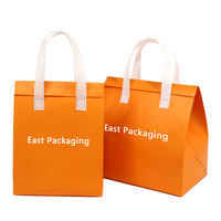 Sac isotherme personnalisé avec logo de marque imprimé, imperméable, laminé en PP, non tissé, pour emballages de plats à emporter des restaurants