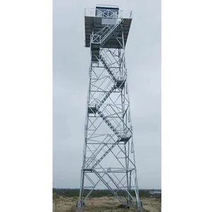 q235 material steel lattice guard meteorological phenomena watch tower observation tower supplier