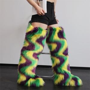 <span class=keywords><strong>Bottes</strong></span> en fourrure mongole personnalisées SHIKOL pour le Mardi Gras, chaussures en fourrure de haute qualité pour femmes, grandes tailles, <span class=keywords><strong>bottes</strong></span> <span class=keywords><strong>hautes</strong></span> au-dessus du genou pour femmes, <span class=keywords><strong>bottes</strong></span> d'hiver - Product Image 5