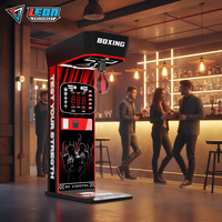 Machine de jeu d'arcade de boxe à monnayeur avec testeur de force de frappe réglable et option d'accepteur de billets pour la vente en gros mondiale
